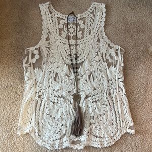 Southwestern style Crochet Top. Romantic boho top.